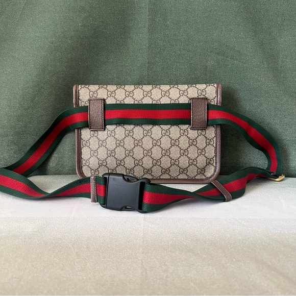 Gucci Gg Supreme Monogram Neo Vintage Web Belt Bag Brown - Picture 5 of 16